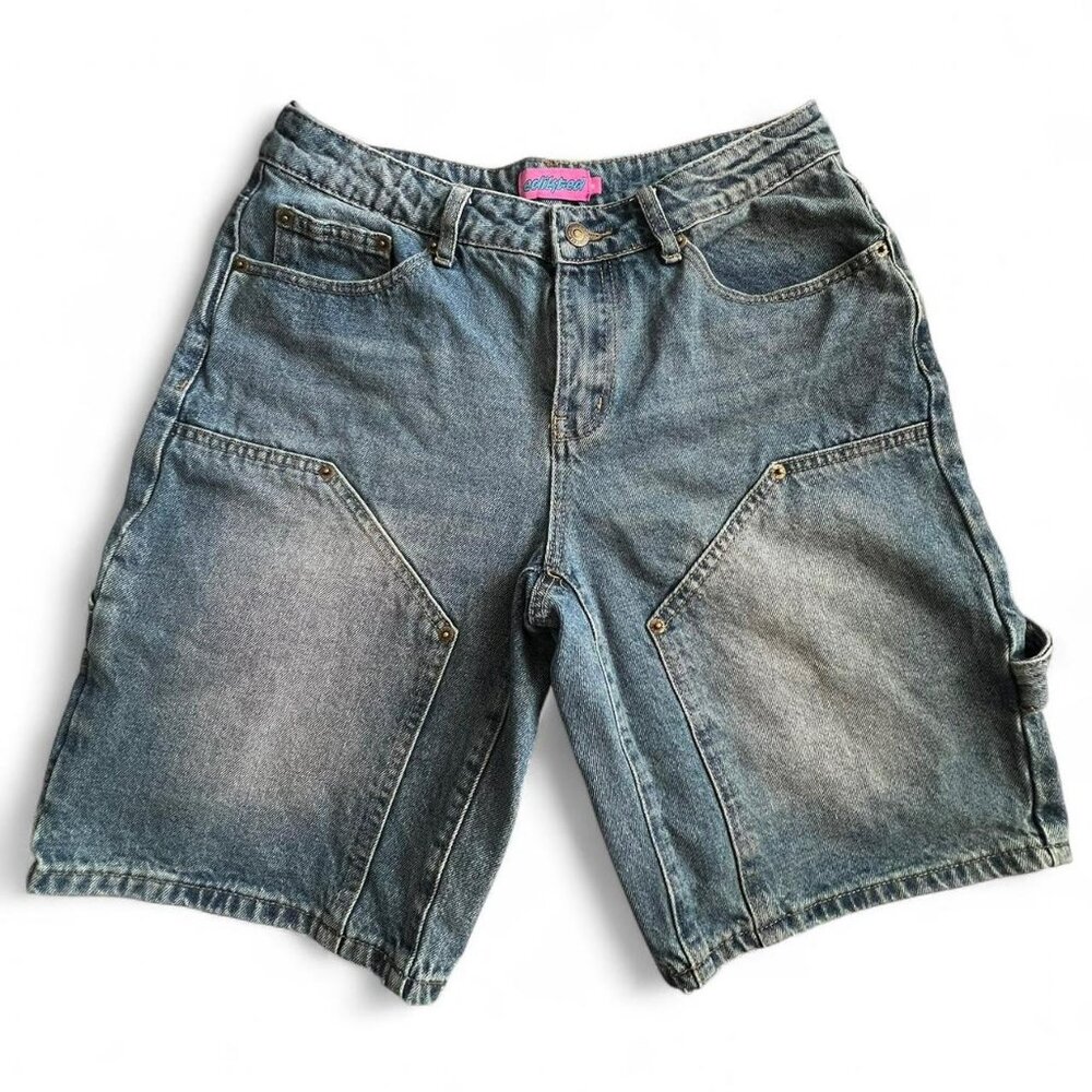 Edikted Carpenter Denim Bermuda Shorts/Jorts